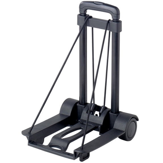 Miami CarryOn Compact Luggage Cart / Dolly Cart, with 65lbs Load Capacity, Black