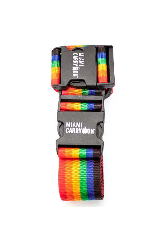 2 Way Luggage Strap - Adjustable Luggage Belt (Rainbow)