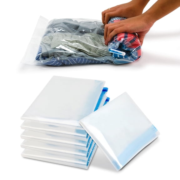 Miami CarryOn 4 Piece Travel Roll-up Space Saving Bags, Clear