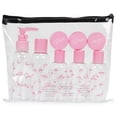 thumbnail image 1 of Miami CarryOn  9 Piece TSA Approved Travel Bottle Set - BPA Free (Flamingos), 1 of 1