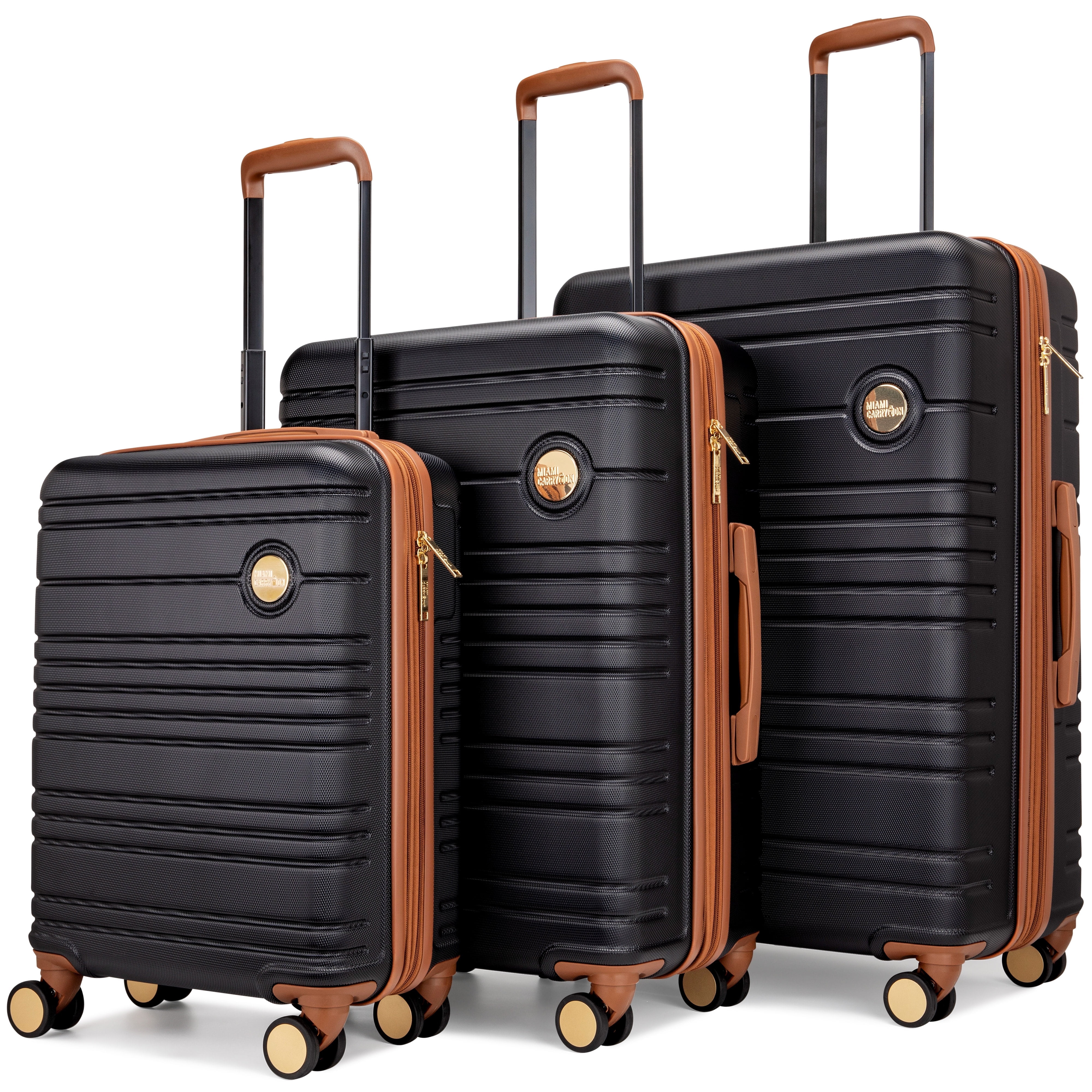 Miami CarryOn Brickell Lightweight 3 Piece Expandable Spinner
