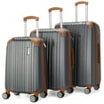 thumbnail image 1 of Miami CarryOn Collins 3 Piece Expandable Retro Spinner Luggage Set (Grey), 1 of 13