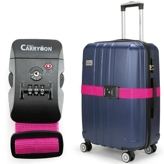 Miami CarryOn Luggage Strap with a Built-in TSA Combination Lock - TLB304HP