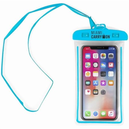 Miami CarryOn Plastic IPX8 Floating Waterproof Smartphone Case in Blue