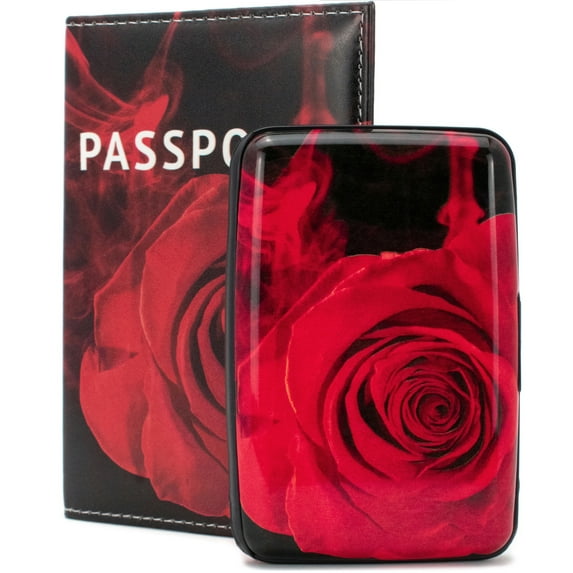 Miami CarryOn RFID Protected Wallet and Passport Cover Set - Prevent Identity Theft