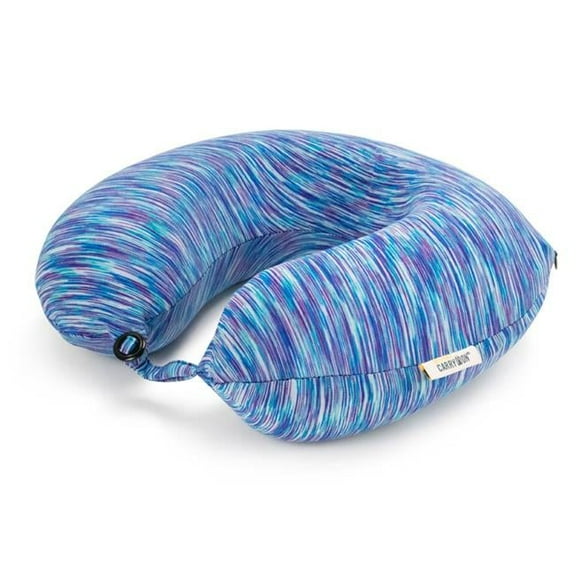 Miami CarryOn Space Dye Memory Foam Travel Pillow/Neck Pillow (Teal/White)