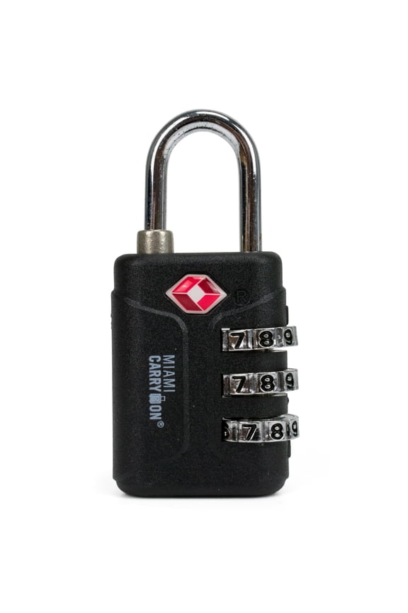TSA Approved Combination Padlock / Luggage Lock (Black)
