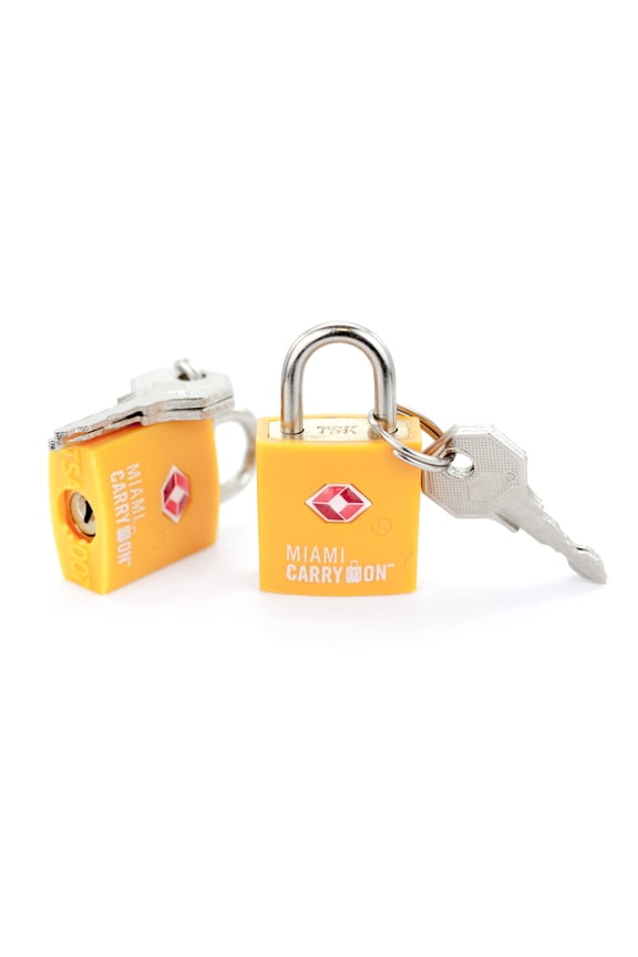 TSA Approved Padlock, Keyed Luggage Lock - Orange