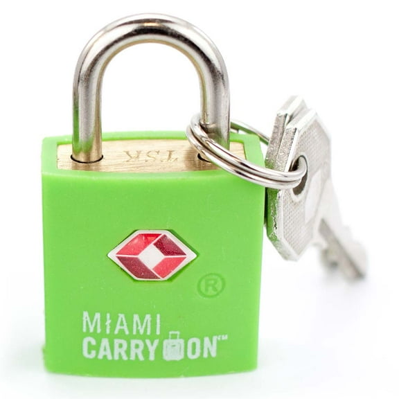 Miami CarryOn TSA Approved Padlock - TSA Keyed Luggage Lock, 0.9 Inch Wide - Light Green