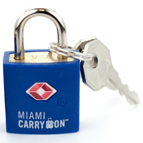 Miami CarryOn TSA Approved Padlock - TSA Keyed Luggage Lock - Blue