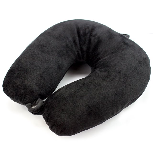Miami Carryon Microbead Neck Pillow for Supportive Comfort Black