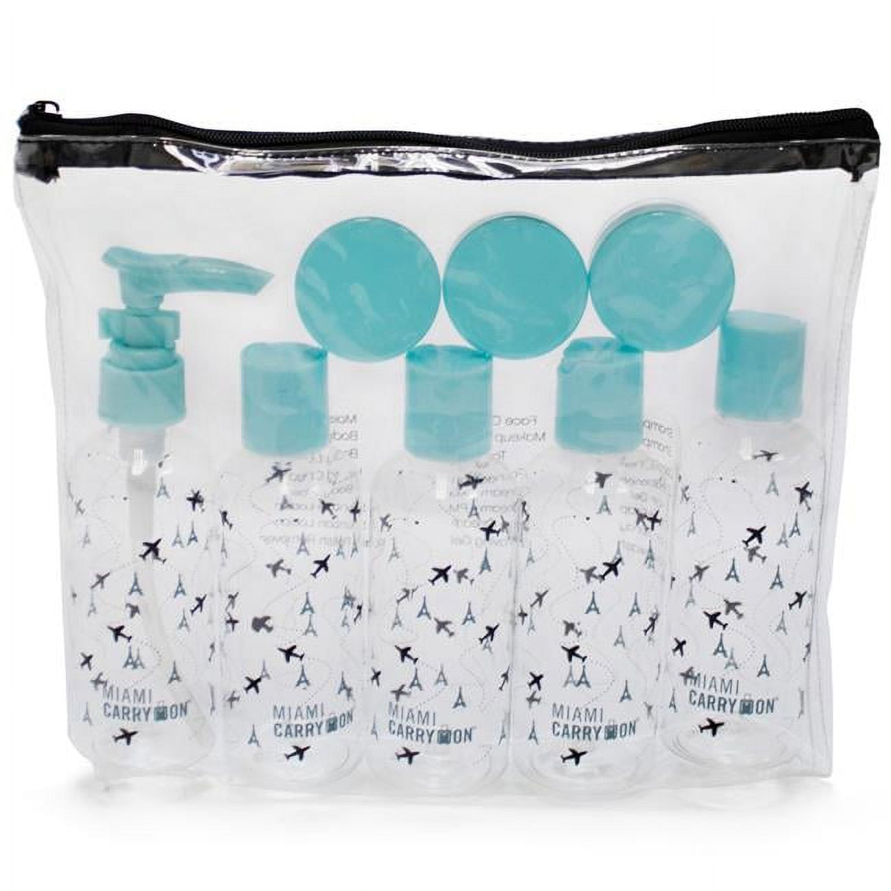 Miami Carryon TSA Approved Travel Bottle Set Paris 9 Piece