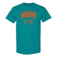 thumbnail image 1 of Miami Classic Football Arch - Sports Athletics T Shirt - Small - Antique Jade, 1 of 5