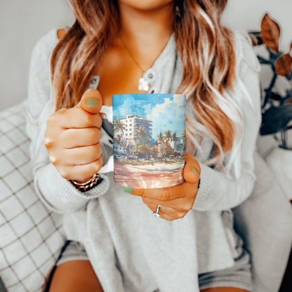 Miami Coffee Mug, Miami Gift, Miami Cup, Miami Teacup, Miami uvenir, Miami Florida, Florida Lover, Travel Gift, uth Beach, oz Mug, Cup.
