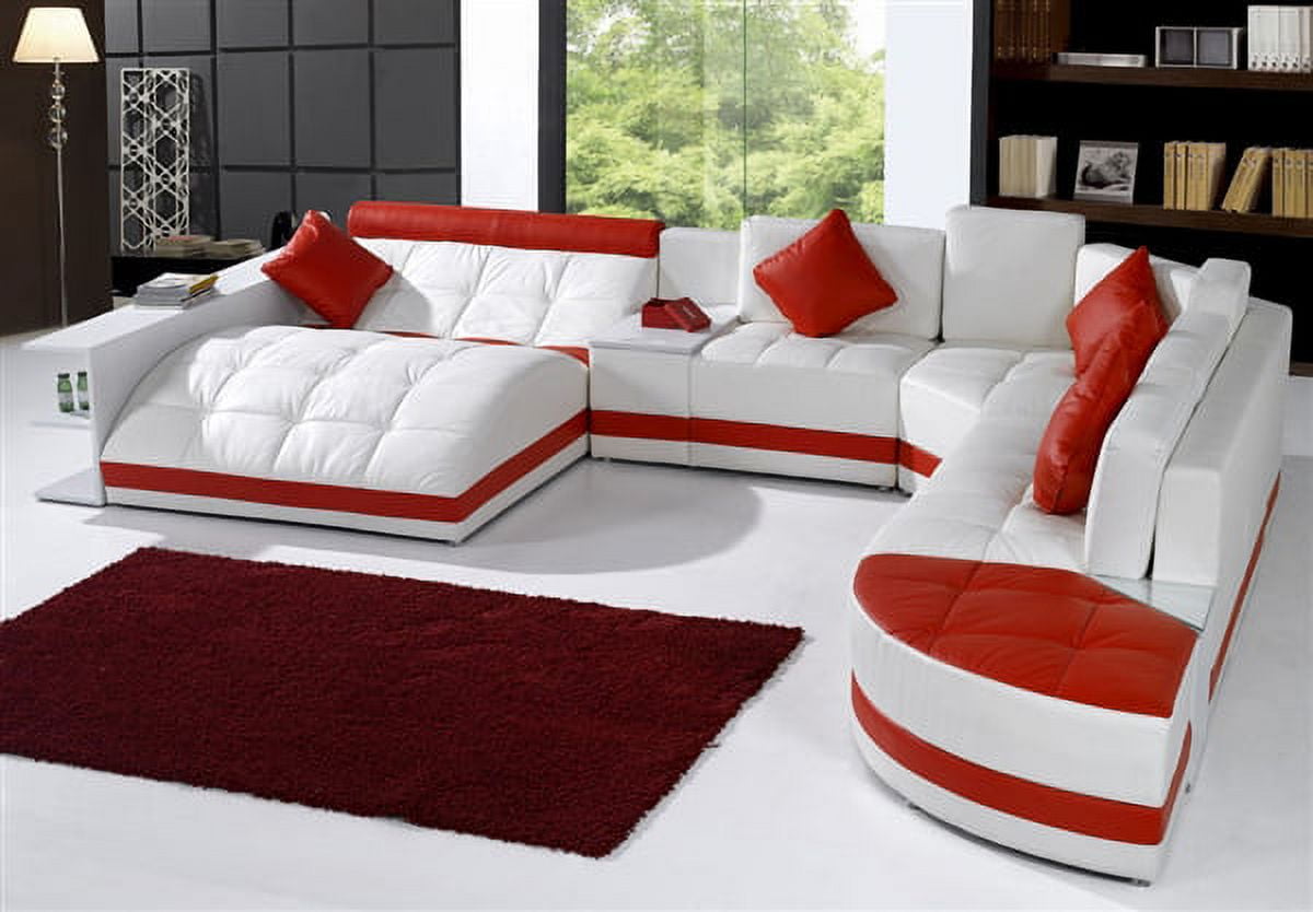 Miami contemporary leather sectional outlet sofa set