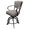 thumbnail image 1 of Miami Swivel Counter Stool 26" - A Base - Portwood Ash Fabric - Black Metal, 1 of 2