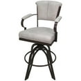 thumbnail image 1 of Miami Counter Height 26" Swivel Tilt Metal Bar Stool - Smoke Fabric -Brown Frame, 1 of 3