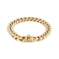 thumbnail image 1 of Miami Cuban Chunky Bracelet In 18K Gold Plated Stainless Steel, 1 of 3