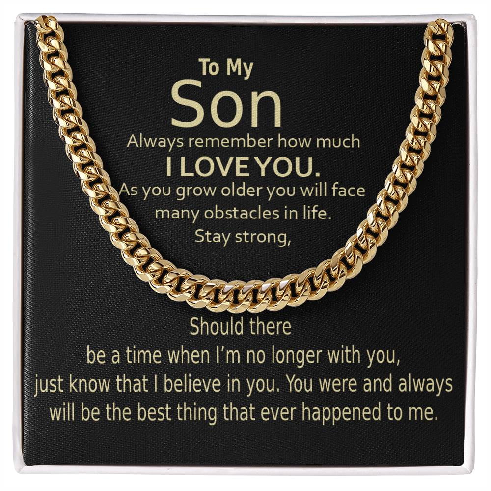 Miami Cuban link Chain for Son, Cuban Link Chain, Stainless Steel or ...