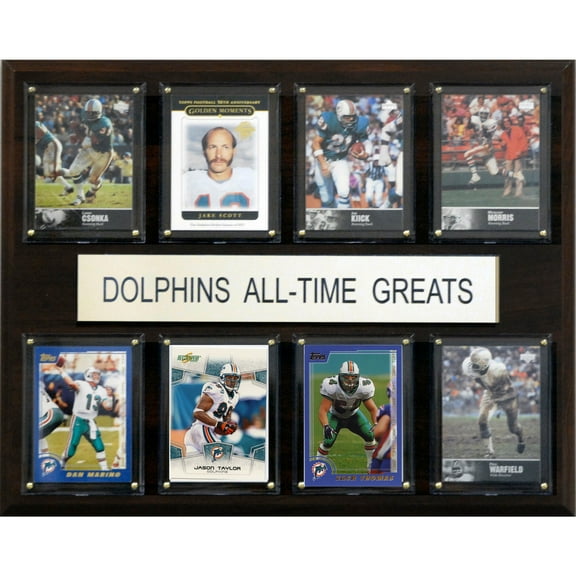 Miami Dolphins 12'' x 15'' All-Time Greats Plaque
