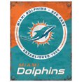 thumbnail image 1 of Miami Dolphins 13" x 20" Two-Tone Established Date Metal Sign, 1 of 1