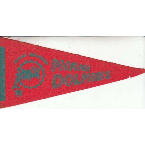 Miami Dolphins 1970s vintage mini felt pennant
