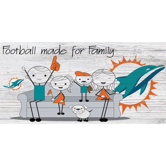 Miami Dolphins 6'' x 12'' Fansticks Couch Sign