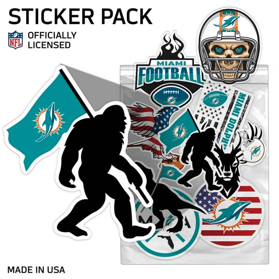 Miami Dolphins Assorted Sticker Pack