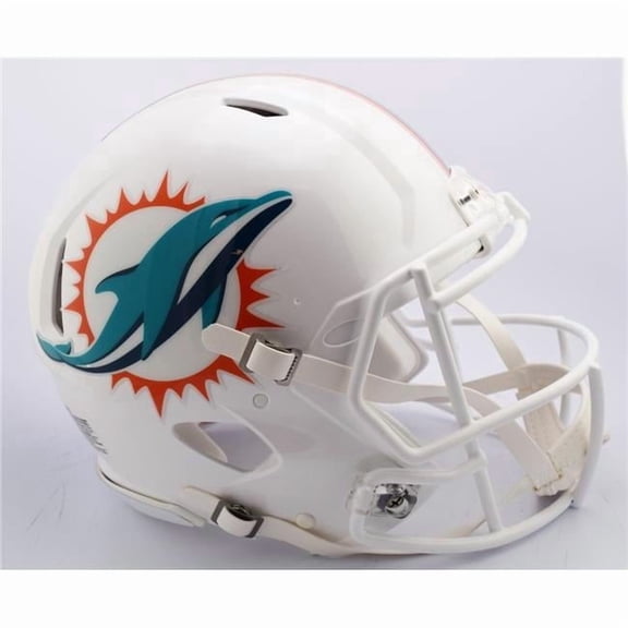Miami Dolphins Authentic Full Size Speed Helmet - Aqua/Orange - Full Size - Durable Design
