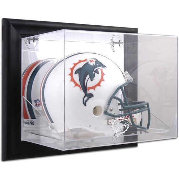 Miami Dolphins Black Framed Wall-Mounted Helmet Display