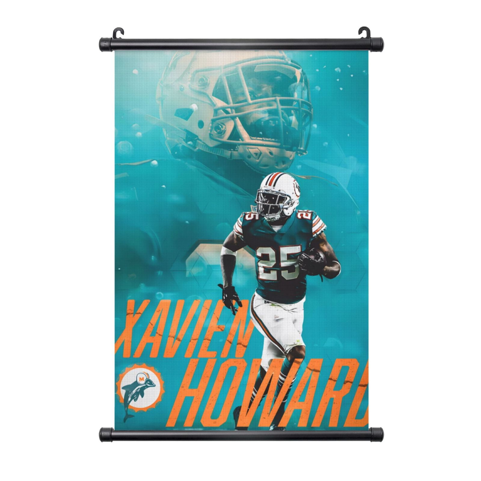 Dolphins Football Football Team Custom Pvc Black Axis Hanging Painting