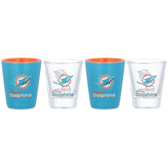 Miami Dolphins Four-Pack Shot Glass Set