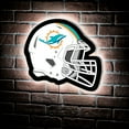 thumbnail image 1 of Miami Dolphins LED Wall Helmet, 1 of 6