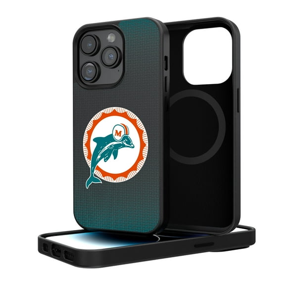 Miami Dolphins Linen Logo iPhone Magnetic Bump Case