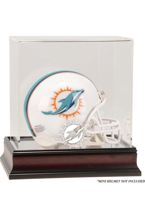 Miami Dolphins Mahogany Mini Helmet Display Case