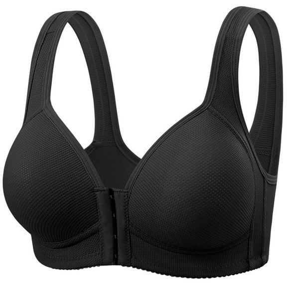 Aofany Bras for Women Seamless Bras for Women Front Closure Bras for Seniors Plus Size Full Coverage No Wire Bras Push Up Wireless Bras for Women, 36B/C-44B/C