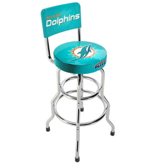 Miami Dolphins NFL Blitz High Back Adjustable Swivel Stool, Arcade1Up