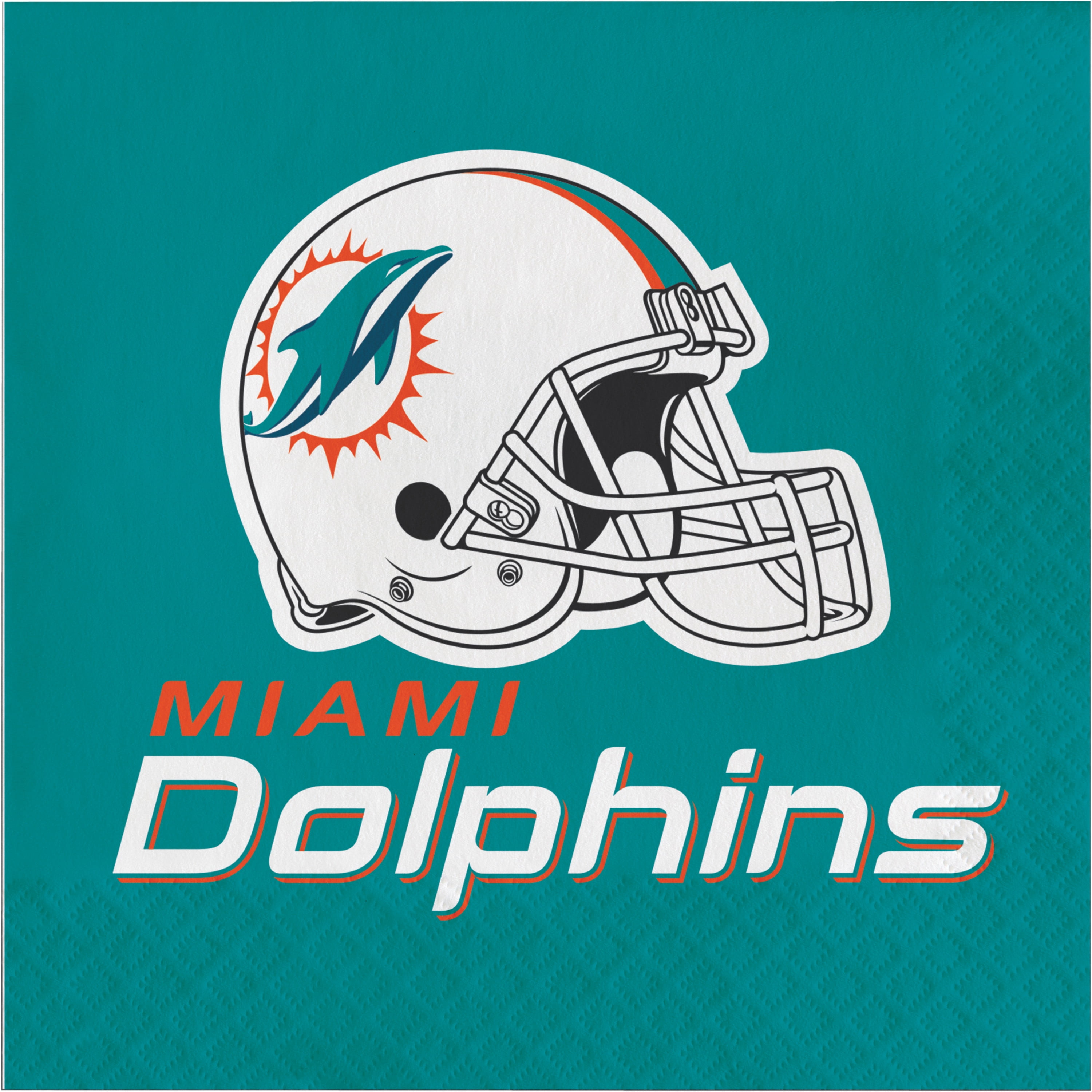 Miami Dolphins Napkins 48 Count for 24 Guests