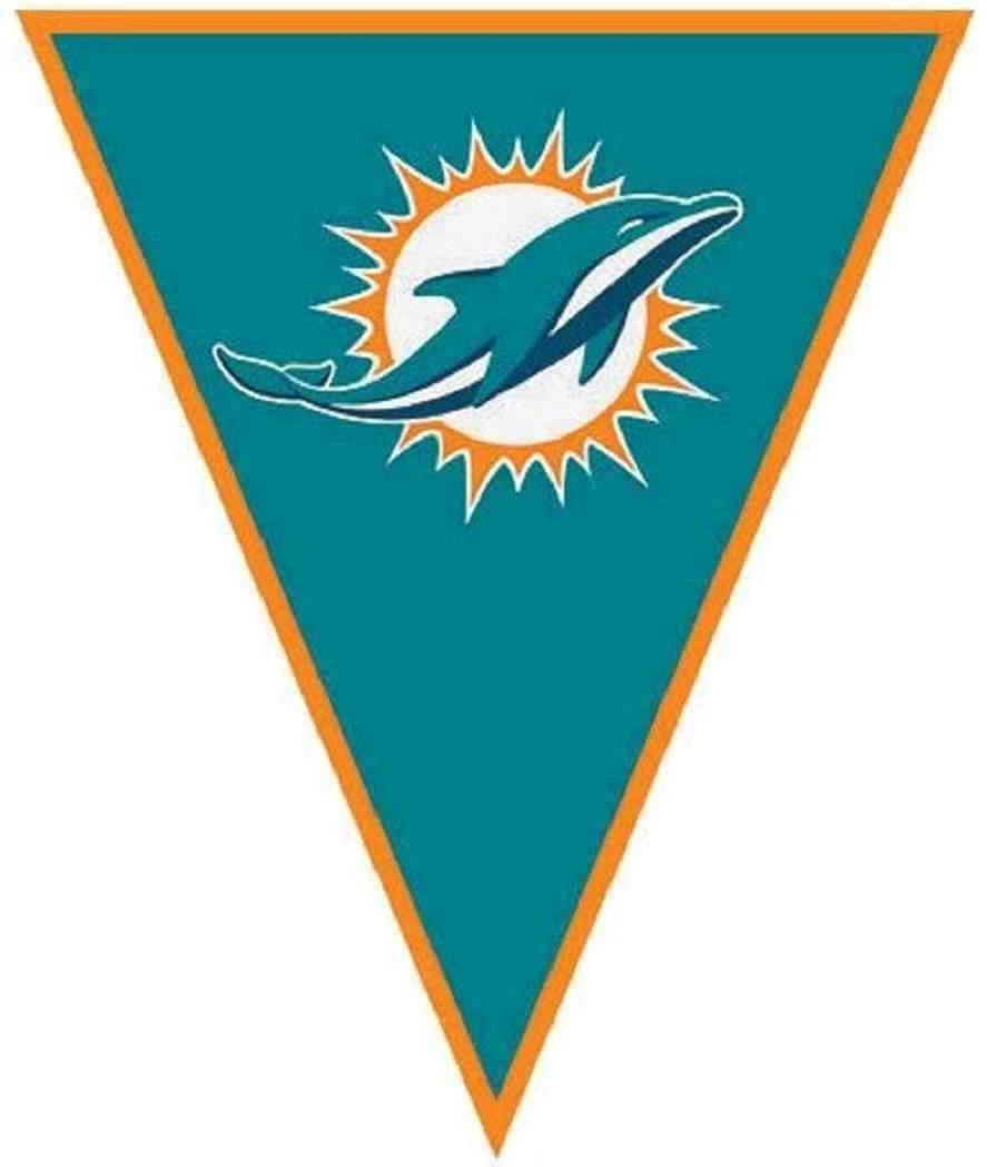 Miami Dolphins Nfl Pro Football Sports Party Decoration Pennant Flag Banner