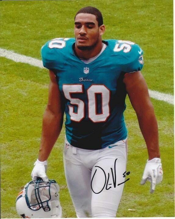 Miami Dolphins Olivier Vernon Signed Photo 8x10 COA