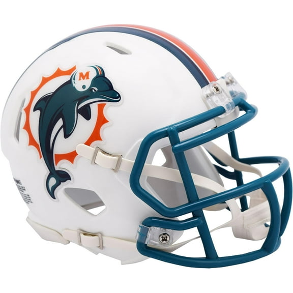 Miami Dolphins Riddell 1997-2012 Throwback Speed Mini Helmet