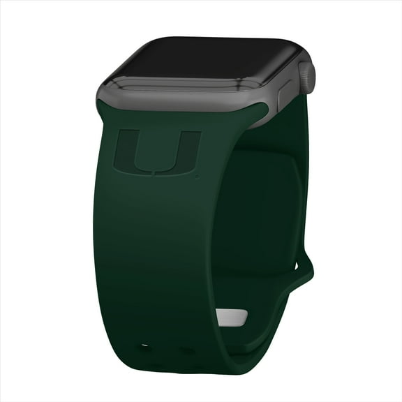 Miami Engraved Silicone Unisex Watch Band for Apple Watch - 38/40/41mm(42mm Series 10/11) Green by Affinity Bands