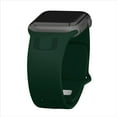 thumbnail image 1 of Miami Engraved Silicone Unisex Watch Band for Apple Watch - 42/44/45/49mm(46mm Series 10/11) Green by Affinity Bands, 1 of 4