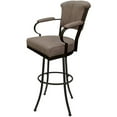 thumbnail image 1 of Miami - Extra Tall 34" Metal Bar Stools - Basin Beige Fabric- Brown Frame, 1 of 3