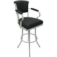 thumbnail image 1 of Miami - Extra Tall 34" Metal Bar Stools - Gray Vinyl - White Frame, 1 of 3