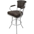 thumbnail image 1 of Miami - Extra Tall 34" Metal Bar Stools - Northwest Whiskey(Tobacco) White Frame, 1 of 3