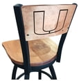 thumbnail image 1 of L038 Miami (FL) 36" Swivel Bar Stool with Black Wrinkle Finish and a Laser Engraved Back, 1 of 3