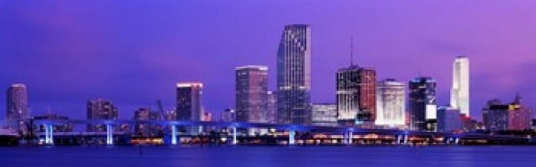 Miami FL Canvas Art - Panoramic Images (18 x 6)