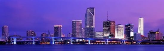 Miami FL Canvas Art - Panoramic Images (36 x 12)