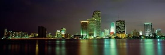 Miami FL USA Canvas Art - Panoramic Images (36 x 12)